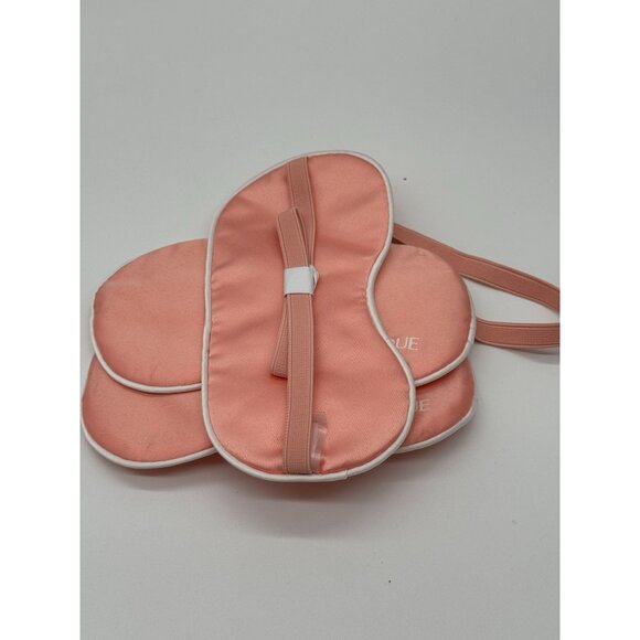 3 x Clinique Plush Pink Stain White Trim Eye Mask Sleep Eyemask Silky - Picture 3 of 3